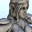 111.png Bust of woman with dress and hair in bun (19) - Medieval Fantasy Magic Feudal Old Archaic Saga 28mm 15mm