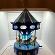 CAROUSEL Lampe mit mechanischem Uhrwerk