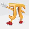 4.png Pi Day Cute Pi Symbol Character – Fun Math Decor – 3D Printed Pi Figurine – Nerdy Gift for Math Lovers