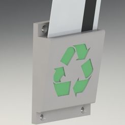 Kaart Houder Afval 2-2.jpg Free STL file Garbage card Holder・Design to download and 3D print