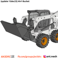 SSLw-4in1-bucket-prev.png 3D PRINTED RC WHEELED SKID STEER LOADER IN 1/8.5 SCALE BY [AN3DRC]