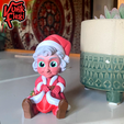05.png Christmas Mrs Claus Flexi Print-In-Place + figure & keychain
