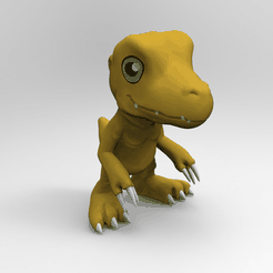 agumon.png Free STL file Agumon・Model to download and 3D print