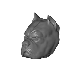 1.png STL file pitbull wall sculpture・3D printable design to download