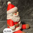 20231207_192107.jpg Ho Ho Santa decoration with knitted pattern