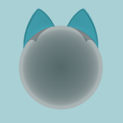 09.png STL file Cat Ears for Motorcycle Helmets - STL Printable・3D print design to download