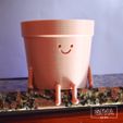 183.jpg STL file Happy face flowerpot・3D printer model to download