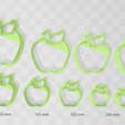 Capture.png Apple 2 Clay Cutter - Food Fruit Summer STL Digital File Download- 10 sizes and 2 Earring Cutter Versions, cookie cutter