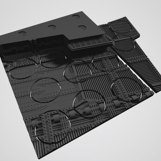 Annotation 2020-08-22 222413.jpg STL file 40k industrial bases - tablewar magnetic tray insert with bases (10 x 32mm middle tray)・3D printable model to download, Z-Axis_Hobbies