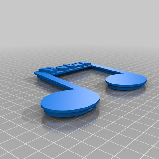 Musical Note w Name - 3D model önizlemesi