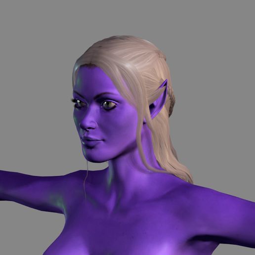 1.jpg 3D file Animated Naked Elf Woman-Rigged 3d game character Low-poly 3D・3D printing design to download, igorkol1994