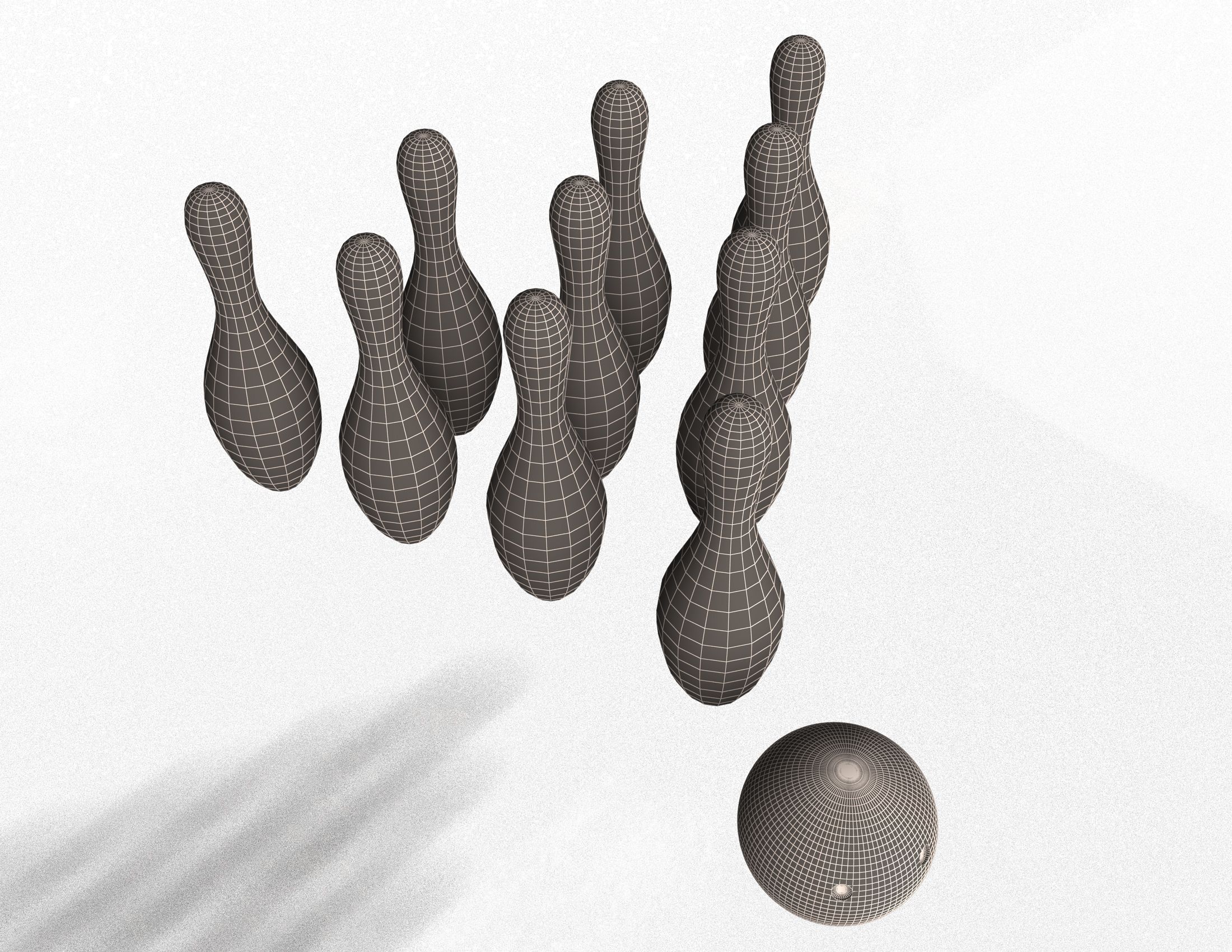 Download file Bowling Ball and Pins • 3D printable model • Cults