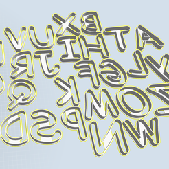 ABC-Comic-Sans.png Set of cookie cutters - Alphabet letters Comic Sans