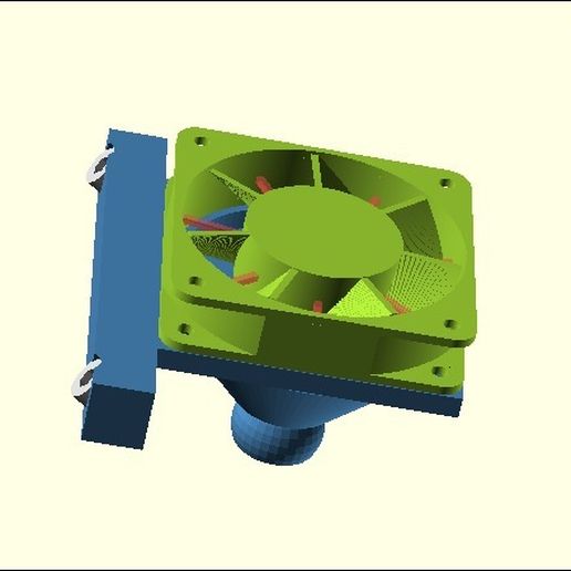 Flexible hotend cooling for mendel90 3D model