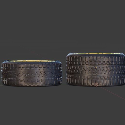 🛞 RQB Extra Deep wheel Front and rear with tires for diecast and RC・ 3D ...