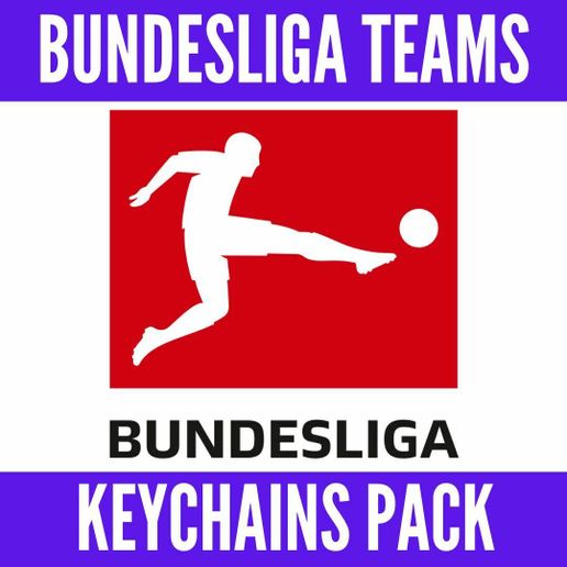 3D file Bundesliga Teams Keychains Pack 🏈 ・3D printable model to ...