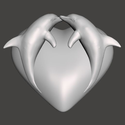 Heart Dolphins - 3D model önizlemesi