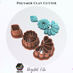 Polymer-Clay-Cutter-Geometrico-2.png Télécharger fichier STL COUPEUR D'ARGILE POLYMÈRE/Fleurs à pendre/EULITEC.COM • Objet pour imprimante 3D, lorren3d