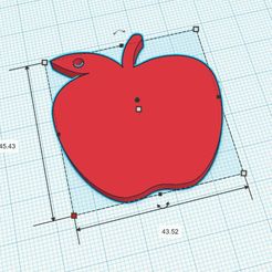 manzana-medida.jpg Archivo STL Llavero frutal - MANZANA・Diseño para descargar y imprimir en 3D