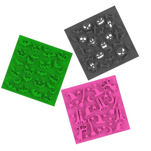 STAMP COOKIE HALLOWEEN TEXTURES PACK x 3