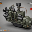 0-zil-157-engine-3d-model.png ZIL-157 Inline-6 Flathead Engine – 1:4 Scale Model