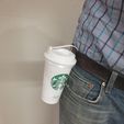 il_794xN.2248020261_5rgu.jpg Plug for Starbucks Hot Cup, Flexible plug for the standard reusable Travel To go Starbucks Venti grande coffee cup, doubles as belt strap