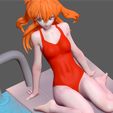 2.jpg ASUKA SWIMSUIT EVANGELION SEXY GIRL STATUE CUTE PRETTY ANIME 3D PRINT