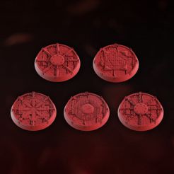 resize-artboard-4.jpg 3D file Celestial Blades Bases Set x5・3D print model to download
