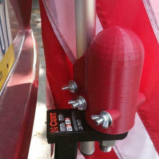 Hitch Ball Mount Flag Holder