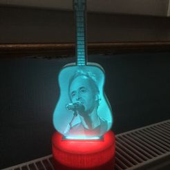 Ohtiteees ne STL file lamp lithophanie guitar jean jacques goldman・3D printer model to download