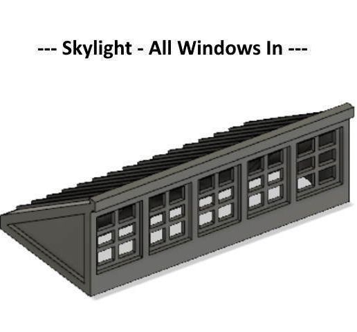 🎨 N Scale -- Rooftop Skylights・Free 3D File for ・Cults