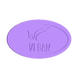Vegan_Magnet.stl Vegan Fridge Magnet