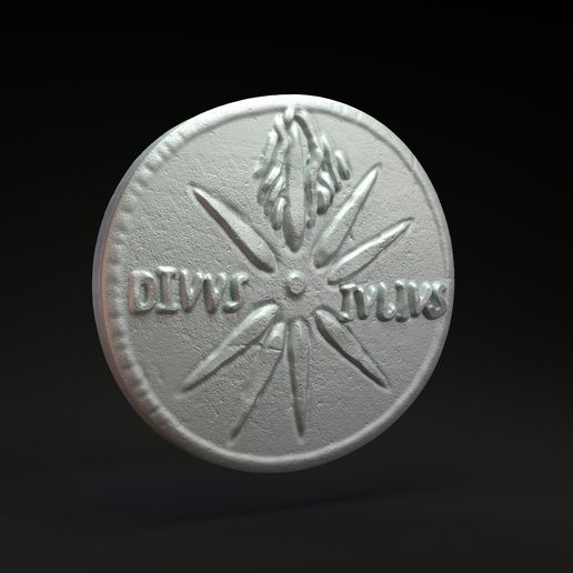 coin5.jpg Download file Roman coin with emperor Augustus • 3D printing model, Nikola_Roglic