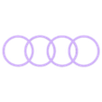 Capot Blanc.stl Illuminated Audi logo