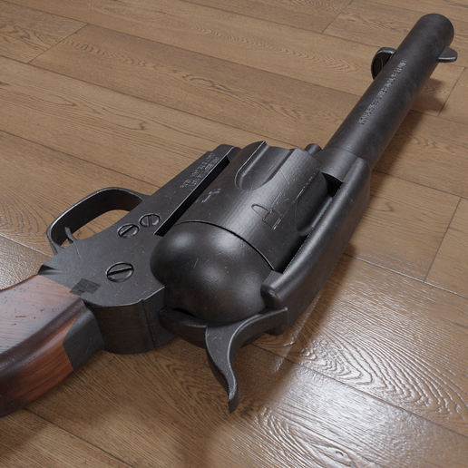 🤠 Colt Single Action Army Revolver .45 (PropGun) 1/1 Size・ STL