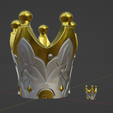 14.png Crown of Insight -- Keychain -- Genshin Impact Ornament -- 3D Print Ready