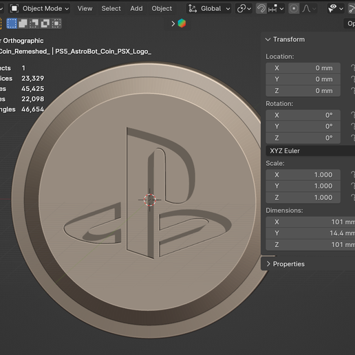 PS5_AstroBot_Coin_Cover_20_2-Face_.png Play Station Bonus Coin From Astro Bot, Astro's PlayRoom Coin / PS5 Coin