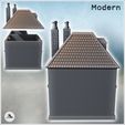 3.jpg Commander's house with damaged walls, slate roof, and two chimneys (16) - Modern WW2 WW1 World War Diaroma Wargaming RPG Mini Hobby