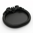 5.png Gothic Bat & Rose Jewelry Tray STL – Dark Trinket Dish for 3D Printing