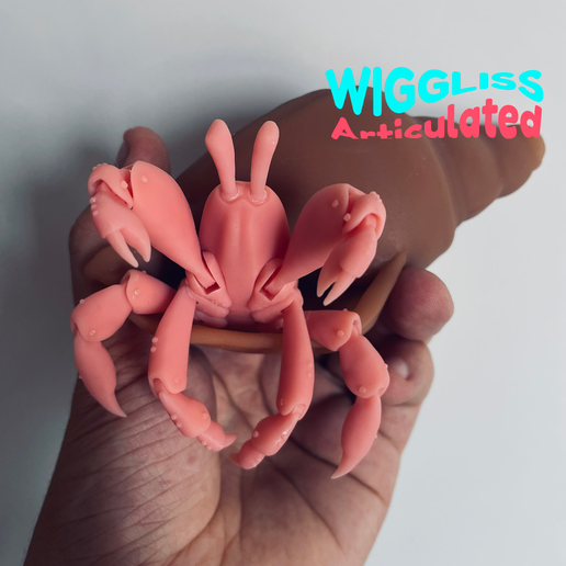 изображение_viber_2022-06-23_14-39-44-5721.png STL file WIGGLISS - hermit crab / articulated toy / 3D model print / sla / pla / STL / OBJ・3D printable design to download, WIGGLISS