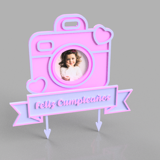 3MF file Topper forma de cámara de foto 🎉 ・Design to download and 3D ...
