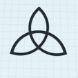 trinity.png Triquetra symbol, Holy Trinity or triskelion, Celtic symbol of eternity, Trinity symbol keychain, spiritual wall art decor, fridge magnet, pendant, SET of 3 pcs