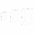 7772563_A_4.jpg Сhristmas stocking, Winter, New Year, 3 Sizes, Digital STL File For 3D Printing, Polymer Clay Cutter, Earrings, Cookie, sharp, strong edge