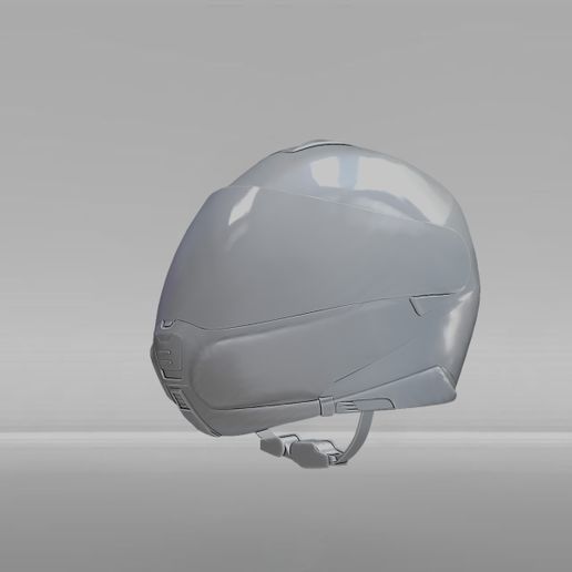 Futuristic Full-Face Motorcycle Helmet | STL 3D Model