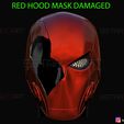 01.jpg Red Hood Mask Damaged - TITANS season 3 - DC comics Cosplay 3D print model