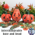 int-00.png Jack-o'-lanterns, set of 3 pumpkins for Halloween, articulated, interchangeable