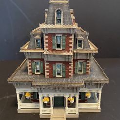 IMG_E2433.jpg HO SCALE SECOND EMPIRE VICTORIAN HOUSE "THE BLOOM HOUSE"