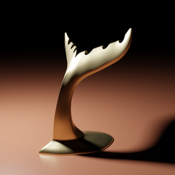 WhaleTailStand01.png Datei STL Jewelry Display : Whale Tail・Design für 3D-Drucker zum herunterladen
