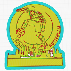 Skyline-Sparta-rotterdam-1.png Fichier STL Skyline Rotterdam avec le Sparta FC Rotterdam・Plan pour impression 3D à télécharger