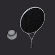 7.png Low Poly Tennis Racket & Ball